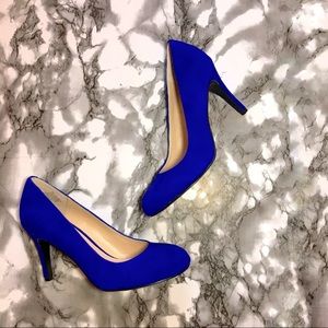 Nine West Suede Leather Cobalt Blue Heel